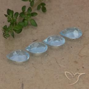 Pedras preciosas de Topázio Céu azul natural de 2.20 ct, Formato de pêra, VVS-VS