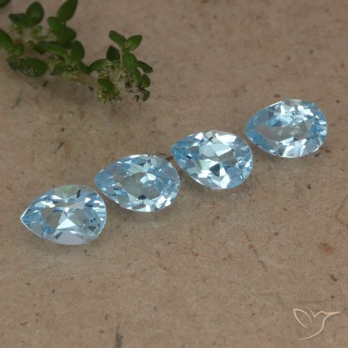 2.09ctw Natural Azul Suíço Topázio, Formato de pêra, VVS-VS