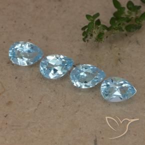 Pedras preciosas de Topázio Azul Suíço natural de 2.09 ct, Formato de pêra, VVS-VS
