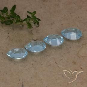 Pedras preciosas de Topázio Azul Suíço natural de 2.09 ct, Formato de pêra, VVS-VS