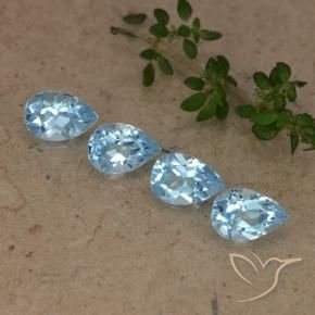 Pedras preciosas de Topázio Céu azul natural de 2.28 ct, Formato de pêra, VVS-VS