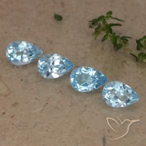Pedras preciosas de Topázio Azul Suíço natural de 2.36 ct, Formato de pêra, VVS-VS