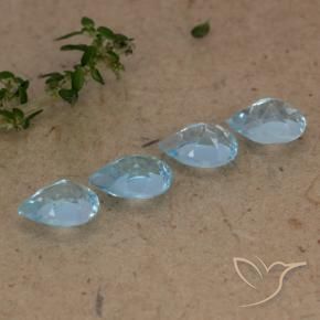 Pedras preciosas de Topázio Azul Suíço natural de 2.36 ct, Formato de pêra, VVS-VS