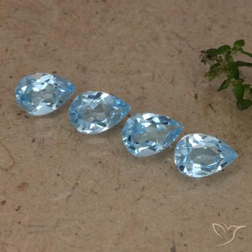 Pedras preciosas de Topázio Azul Suíço natural de 2.03 ct, Formato de pêra, VVS-VS