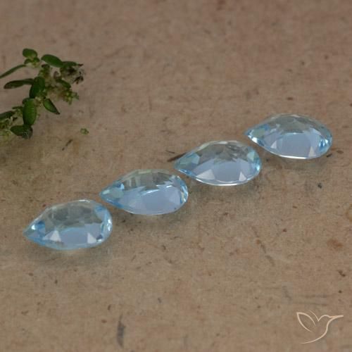 Pedras preciosas de Topázio Azul Suíço natural de 2.03 ct, Formato de pêra, VVS-VS