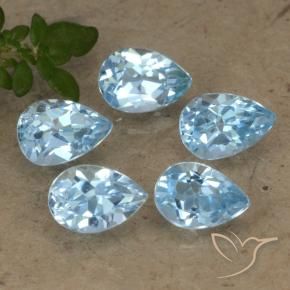 Pedras preciosas de Topázio Azul Suíço natural de 2.80 ct, Formato de pêra, VVS-VS
