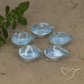 Pedras preciosas de Topázio Azul Suíço natural de 2.80 ct, Formato de pêra, VVS-VS