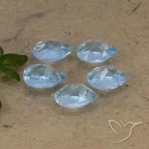Pedras preciosas de Topázio Azul Suíço natural de 2.90 ct, Formato de pêra, VVS-VS