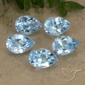 Pedras preciosas de Topázio Azul Suíço natural de 2.85 ct, Formato de pêra, VVS-VS