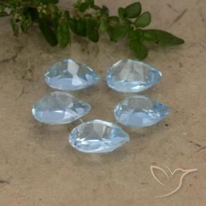 Pedras preciosas de Topázio Azul Suíço natural de 2.85 ct, Formato de pêra, VVS-VS