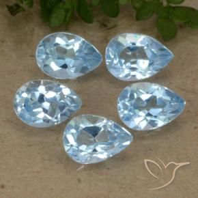 Pedras preciosas de Topázio Céu azul natural de 2.89 ct, Formato de pêra, VVS-VS