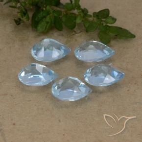 Pedras preciosas de Topázio Céu azul natural de 2.89 ct, Formato de pêra, VVS-VS