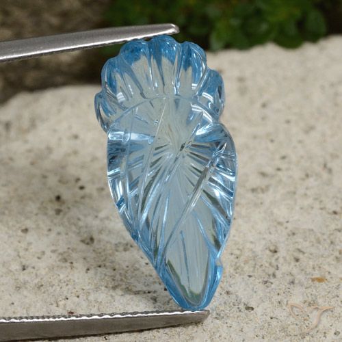 12.30ct Natural Céu azul Topázio, Chique, Transparente