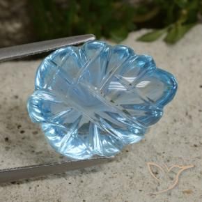 Topázio Azul Suíço Natural 13.61ct, Chique, Transparente