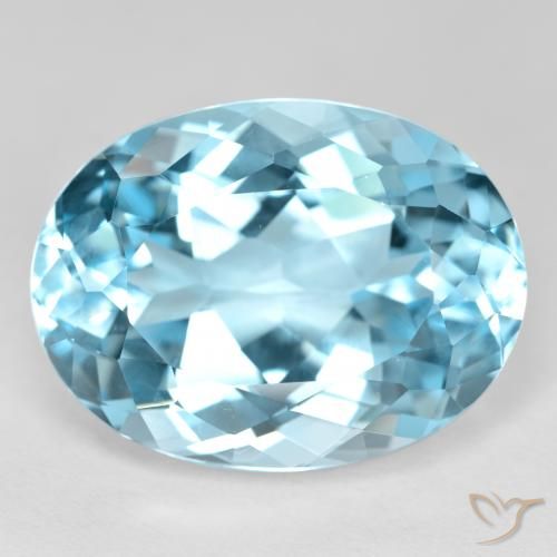 22.89ct Natural Azul Suíço Topázio, oval, VVS