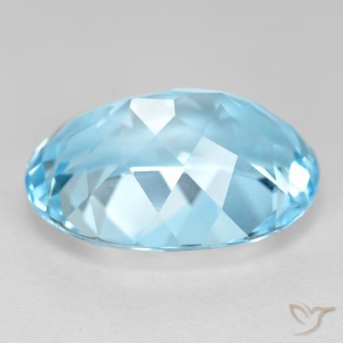 Topázio Azul Suíço Natural 22.89ct, oval, VVS