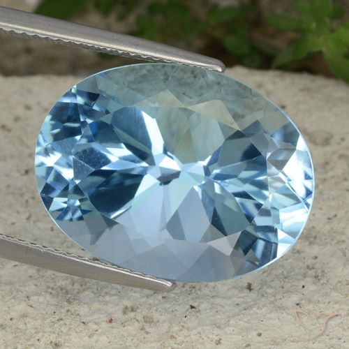 23.05ct Natural Céu azul Topázio, oval, VVS