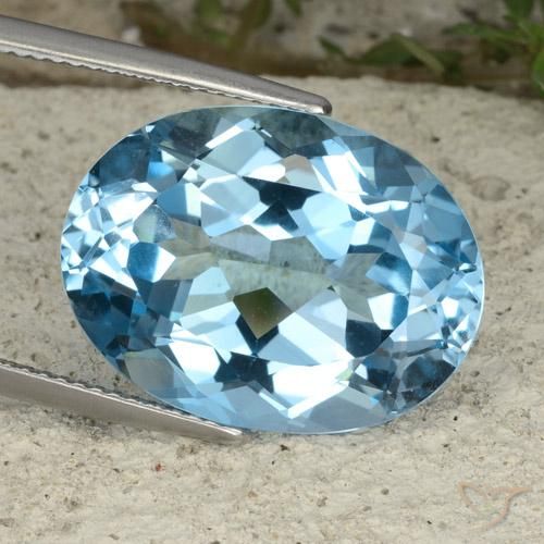 21.85ct Natural Azul Suíço Topázio, oval, VVS