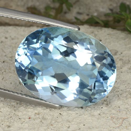 23.22ct Natural Céu azul Topázio, oval, VVS