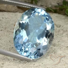Topázio Céu azul Natural 23.22ct, oval, VVS