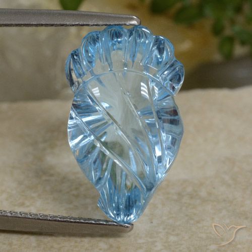 11.13ct Natural Azul Suíço Topázio, Chique, Transparente