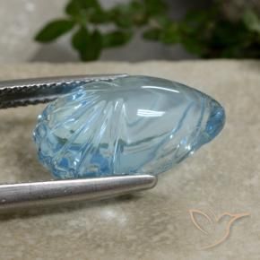 Topázio Azul Suíço Natural 10.34ct, Chique, Transparente