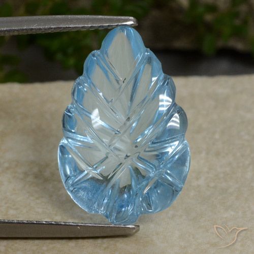 10.53ct Natural Céu azul Topázio, Flor cortada, Transparente