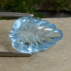 Topázio Céu azul Natural 10.53ct, Flor cortada, Transparente