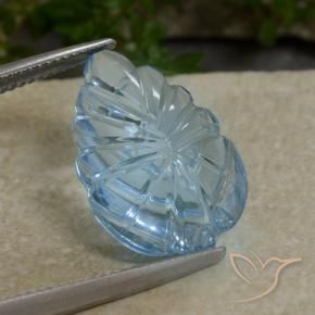 Topázio Céu azul Natural 10.53ct, Flor cortada, Transparente