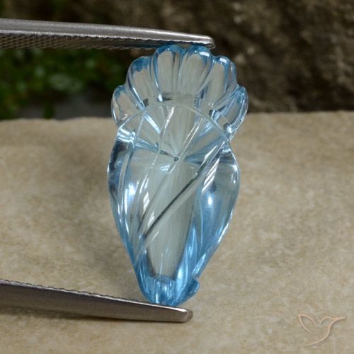 11.26ct Natural Céu azul Topázio, Chique, Transparente