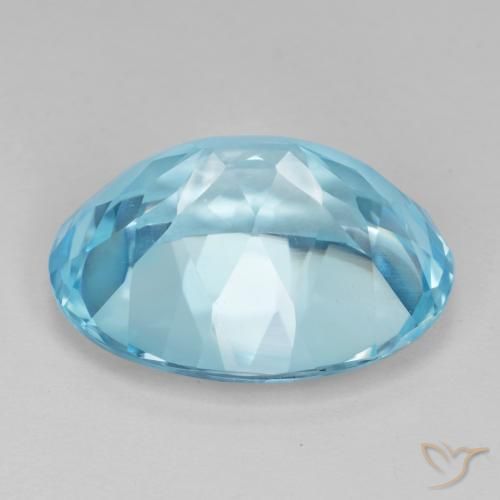 Topázio Azul Suíço Natural 23.33ct, oval, VVS