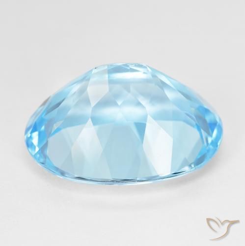 Topázio Azul Suíço Natural 23.32ct, oval, VVS