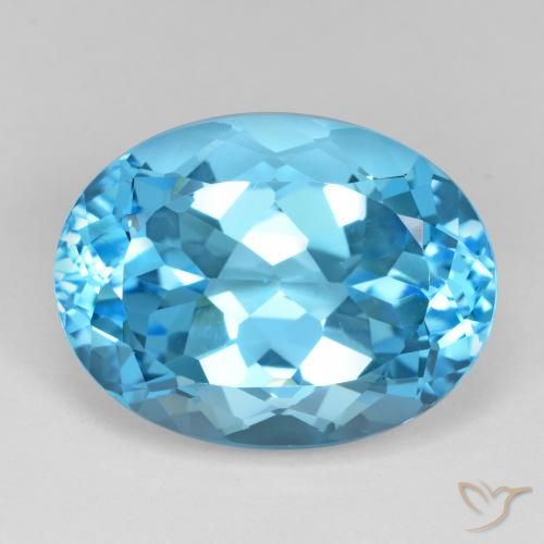 23.54ct Natural Azul Suíço Topázio, oval, VVS
