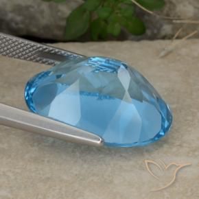 Topázio Céu azul Natural 21.58ct, oval, VVS-VS