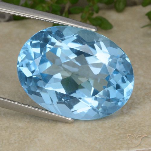22.02ct Natural Azul Suíço Topázio, oval, VVS-VS