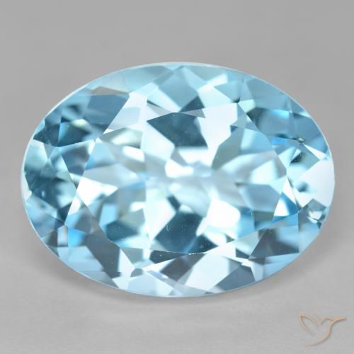 21.24ct Natural Céu azul Topázio, oval, VVS