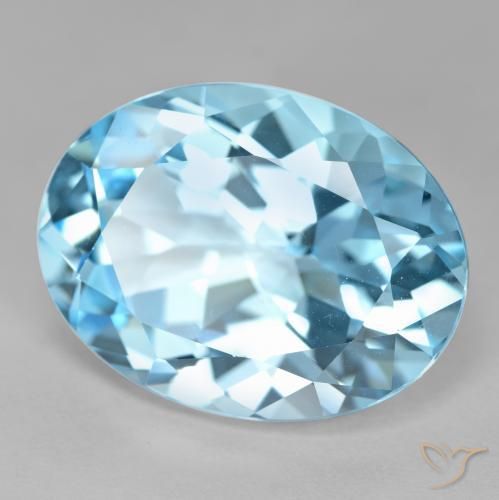 Topázio Céu azul Natural 21.24ct, oval, VVS