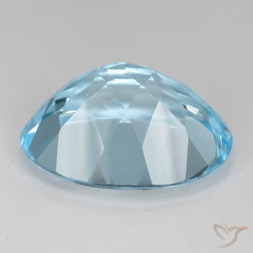 Topázio Céu azul Natural 22.83ct, oval, VVS-VS