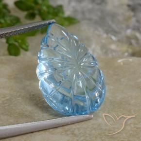 Topázio Céu azul Natural 12.71ct, Chique, Transparente