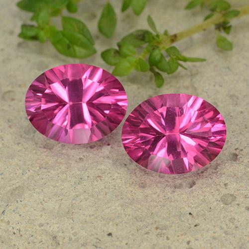 Pedras preciosas de topázio rosa natural de 4,51 ct, corte oval, VS
