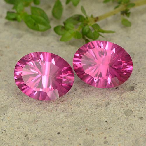 Pedras preciosas de topázio rosa natural de 4,51 ct, corte oval, VS