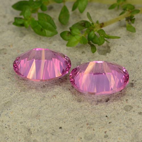 Pedras preciosas de topázio rosa natural de 4,51 ct, corte oval, VS