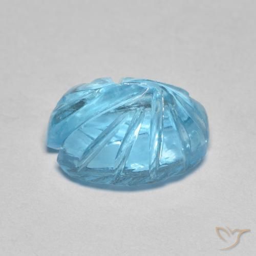 Topázio Azul Suíço Natural 4.80ct, Chique, Transparente