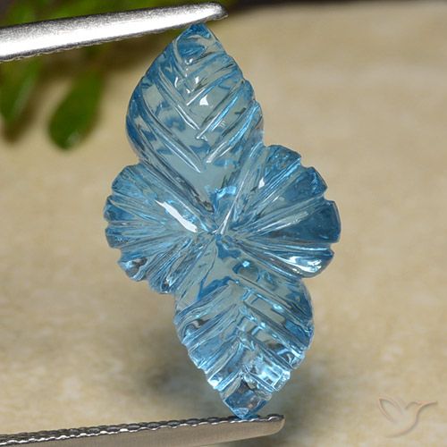 6.61ct Natural Azul Suíço Topázio, Chique, Transparente