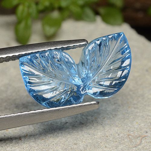 5.60ct Natural Azul Suíço Topázio, Flor cortada, Transparente