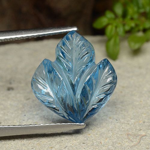 7.93ct Natural Azul Suíço Topázio, Flor cortada, Transparente