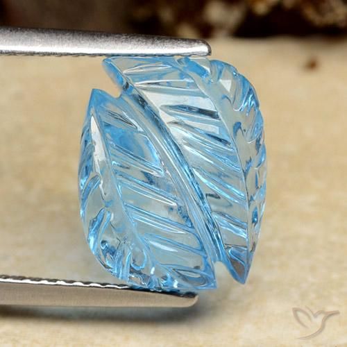 6.25ct Natural Azul Suíço Topázio, Chique, Transparente