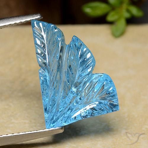 11.40ct Natural Azul Suíço Topázio, Chique, Transparente