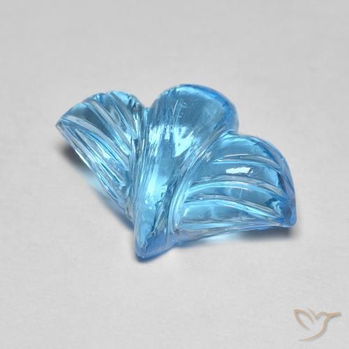 7.30ct Natural Azul Suíço Topázio, Flor cortada, Transparente