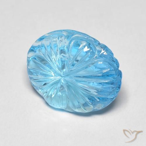 Topázio Azul Suíço Natural 8.37ct, oval, Transparente